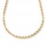 Men's Square Cage Link Necklace 10K Two-Tone Gold 22" Length