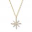 Diamond Star Necklace 1/2 ct tw Round-cut 10K Yellow Gold 20