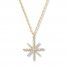 Diamond Star Necklace 1/2 ct tw Round-cut 10K Yellow Gold 20