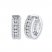 Diamond Hoop Earrings 1/3 ct tw Round-cut Sterling Silver