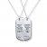 Dog Tag Commitment Necklace Set Sterling Silver