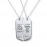 Dog Tag Commitment Necklace Set Sterling Silver
