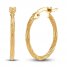Twist Tube Hoop Earrings 14K Yellow Gold