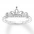 Diamond Tiara Wedding Band 1/10 ct tw 10K White Gold