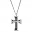 Men's Diamond Cross Necklace 1/4 Carat tw Stainless Steel