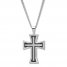 Men's Diamond Cross Necklace 1/4 Carat tw Stainless Steel