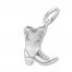 Cowboy Boot Charm Sterling Silver