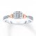 Diamond Ring 1/10 ct tw Round-cut 10K Two-Tone Gold