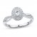 Diamond Engagement Ring 1/2 ct tw Oval/Round-Cut 14K White Gold