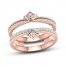 Diamond Enhancer Band 3/8 ct tw Round/Baguette 14K Rose Gold