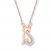Cat Necklace 1/20 ct tw Diamonds 10K Rose Gold