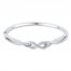Diamond Infinity Bracelet 1/10 ct tw Round-cut Sterling Silver