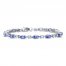 Tanzanite & White Sapphire Fashion Bracelet Sterling Silver