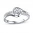 Diamond Engagement Ring 1/3 ct tw 10K White Gold