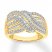 Diamond Ring 1 ct tw Round/Baguette 10K Yellow Gold