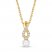 Cultured Pearl & White Lab-Created Sapphire Necklace 10K Yellow Gold 18"
