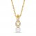 Cultured Pearl & White Lab-Created Sapphire Necklace 10K Yellow Gold 18"