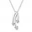 Diamond Necklace 1/4 ct tw Round-cut 10K White Gold