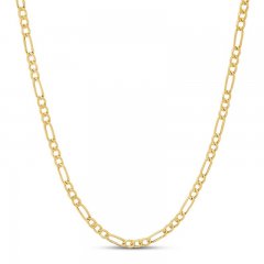 Men's Hollow Figaro Chain 14K Yellow Gold 24"