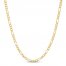 Men's Hollow Figaro Chain 14K Yellow Gold 24"