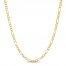 Men's Hollow Figaro Chain 14K Yellow Gold 24"