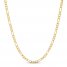 Men's Hollow Figaro Chain 14K Yellow Gold 24"