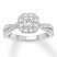 Diamond Engagement Ring 1 ct tw Princess/Round 14K White Gold