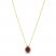 Le Vian Rhodolite & Diamond Necklace 1/8 ct tw 14K Honey Gold 18"