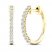 Lab-Created Diamonds by KAY Hoop Earrings 1/2 ct tw Round-Cut 14K Yellow Gold