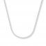 Wheat Chain Necklace 14K White Gold 22" Length