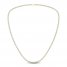 Men's Diamond Tennis Necklace 3 ct tw Round-cut 10K Yellow Gold 22"