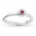 Stackable Ring Lab-Created Ruby Sterling Silver