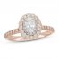 Neil Lane Diamond Engagement Ring 7/8 ct tw Oval/Round 14K Two-Tone Gold