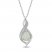 Lab-Created Opal & White Lab-Created Sapphire Necklace Sterling Silver 18"