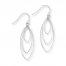 Oval Dangle Earrings Sterling Silver