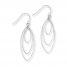 Oval Dangle Earrings Sterling Silver