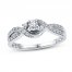 Diamond Promise Ring 1/6 ct tw Round-cut Sterling Silver