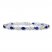 Lab-Created Sapphires Bracelet with Diamonds Sterling Silver