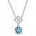 Blue & White Topaz Necklace Sterling Silver