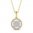 Diamond Necklace 1/2 ct tw Round-cut 10K Two-Tone Gold