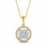 Diamond Necklace 1/2 ct tw Round-cut 10K Two-Tone Gold