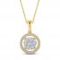 Diamond Necklace 1/2 ct tw Round-cut 10K Two-Tone Gold