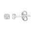 Diamond Earrings 1/5 ct tw Round-cut 10K White Gold