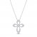 Diamond Cross Necklace 1/10 ct tw 10K White Gold 18"