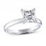 Leo Diamond Solitaire Engagement Ring 2 ct tw Princess-cut 14K White Gold