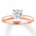 Certified Round Diamond Solitaire Ring 1 Carat 14K Gold