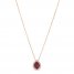 Le Vian Rhodolite & Diamond Necklace 1/8 ct tw 14K Strawberry Gold 18"