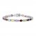 Multi-Gemstone Bracelet Sterling Silver 7"