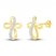 Diamond Cross Earrings 1/8 ct tw 10K Yellow Gold