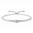 Love + Be Loved Diamond Bolo Bracelet 1/4 ct tw 10K White Gold
